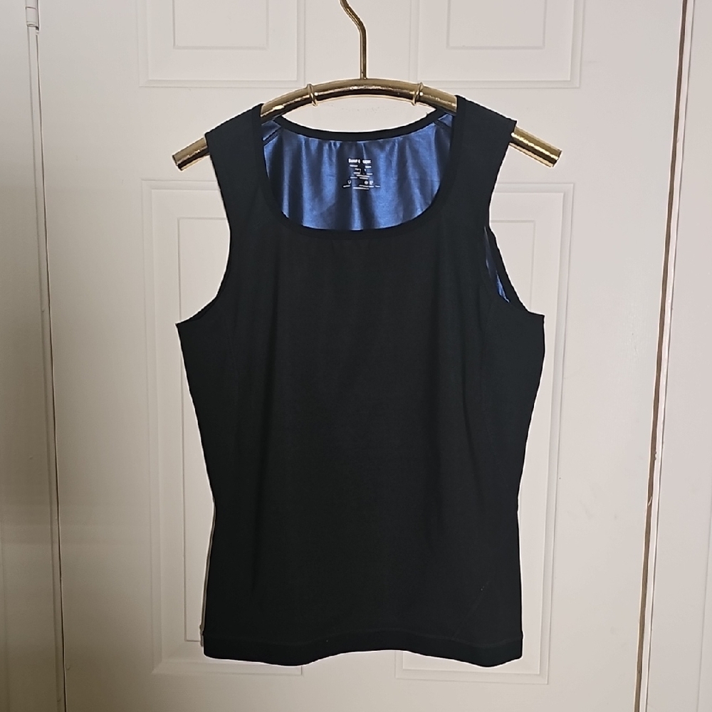 Mens Sweat Shapwear. Black Sleeveless Top.‎ Size XL.